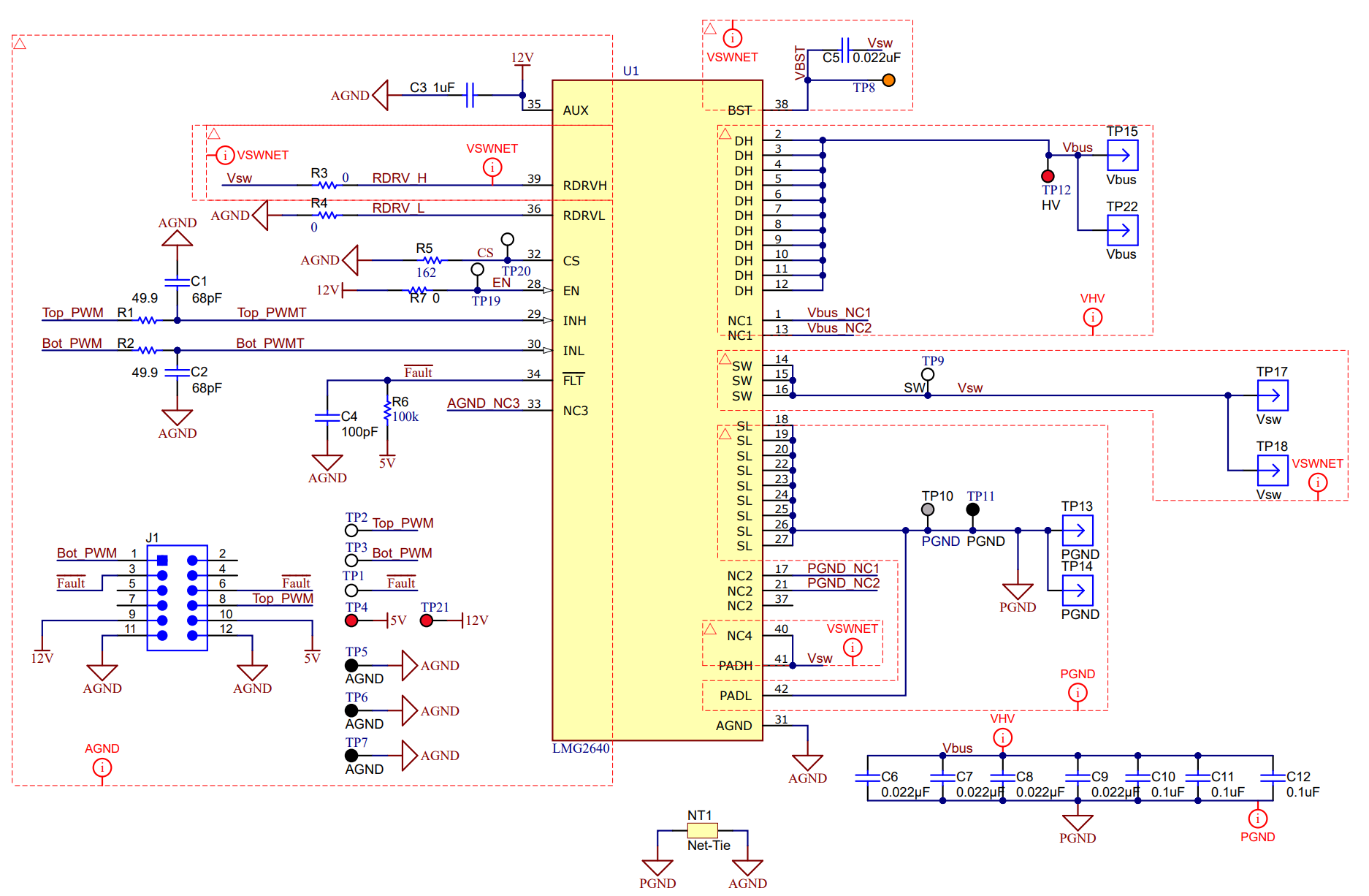 LMG2640EVM-090 LMG2640EVM-090 Schematic