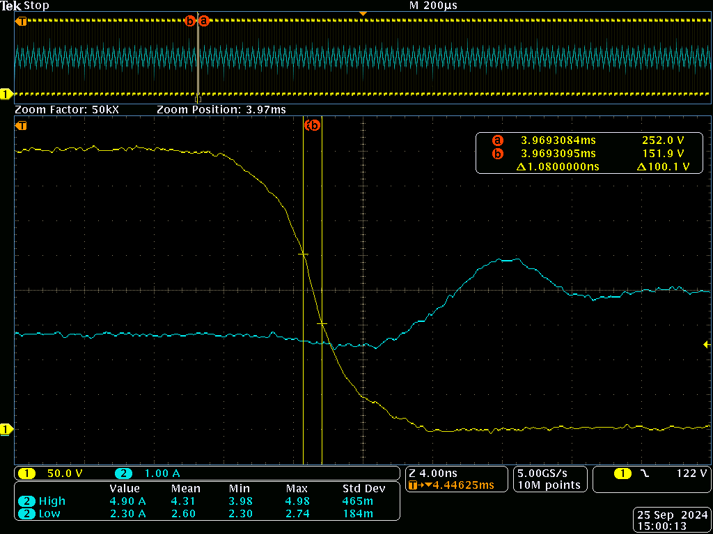 LMG2640EVM-090 100V/ns at
                              400V/2A