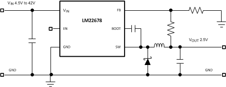  Example Circuit With Very Wide Input Voltage Range and Low Component
                    Count