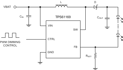 TPS61169 Simplified Schematic