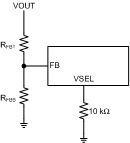 LM63615-Q1 LM63625-Q1 Feedback Divider for Adjustable Output Voltage Setting