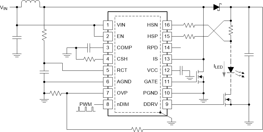 LM3421-Q1 LM3423-Q1 typ_app_snvsb95.gif