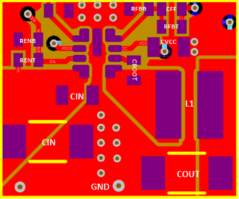 LMR36503E-Q1 Example Layout