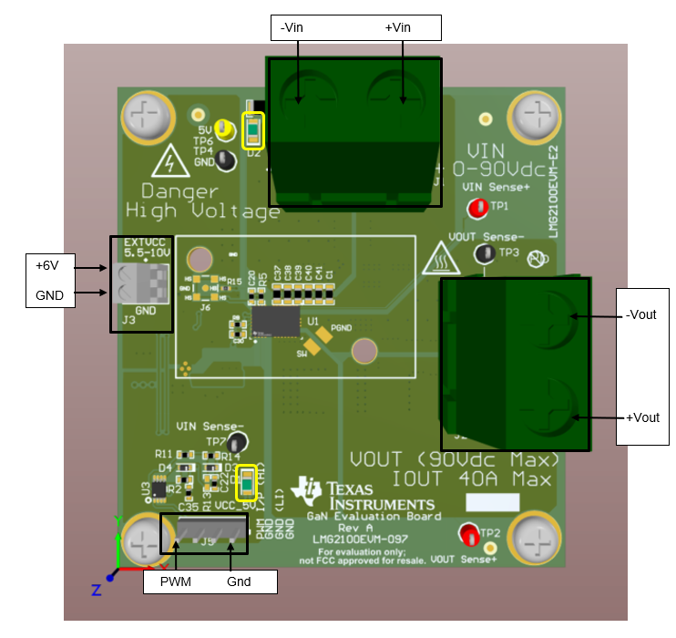 LMG2100EVM-097 PWM Connection on J5