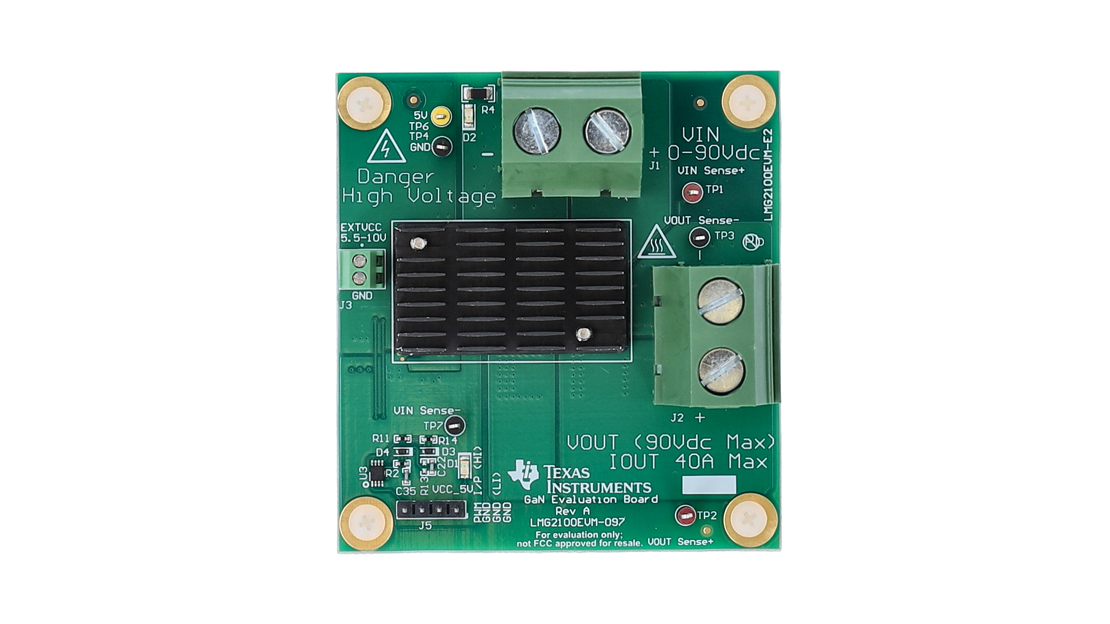 LMG2100EVM-097 LMG2100EVM-097 Board (Top View)