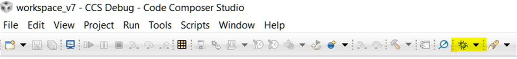  Code Composer
                                Debug Button
