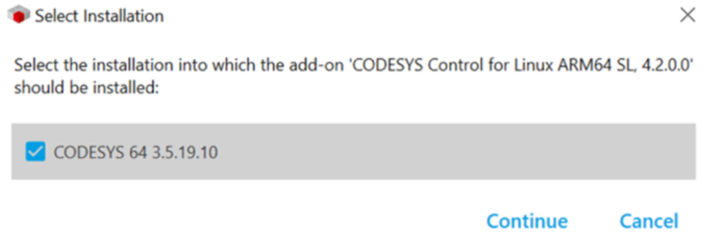 AM6442, AM625, AM69 CODESYS Installation Version