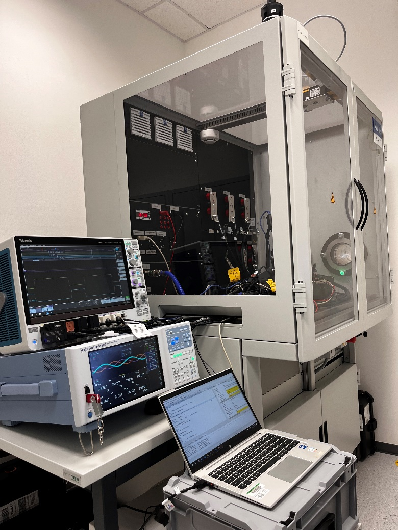 TIDM-02014 Inverter Test Setup in a
                    Wolfspeed Lab