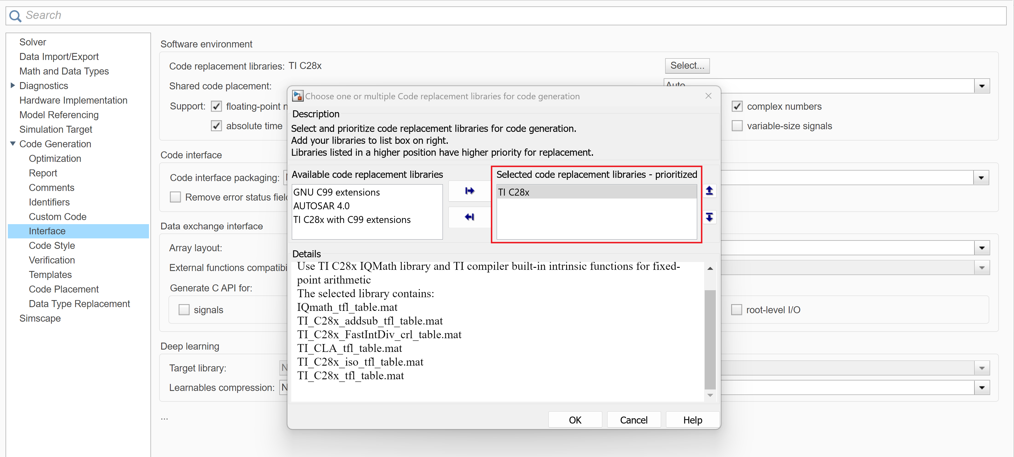 TIDM-02012 Code Replacement Library
                    configuration