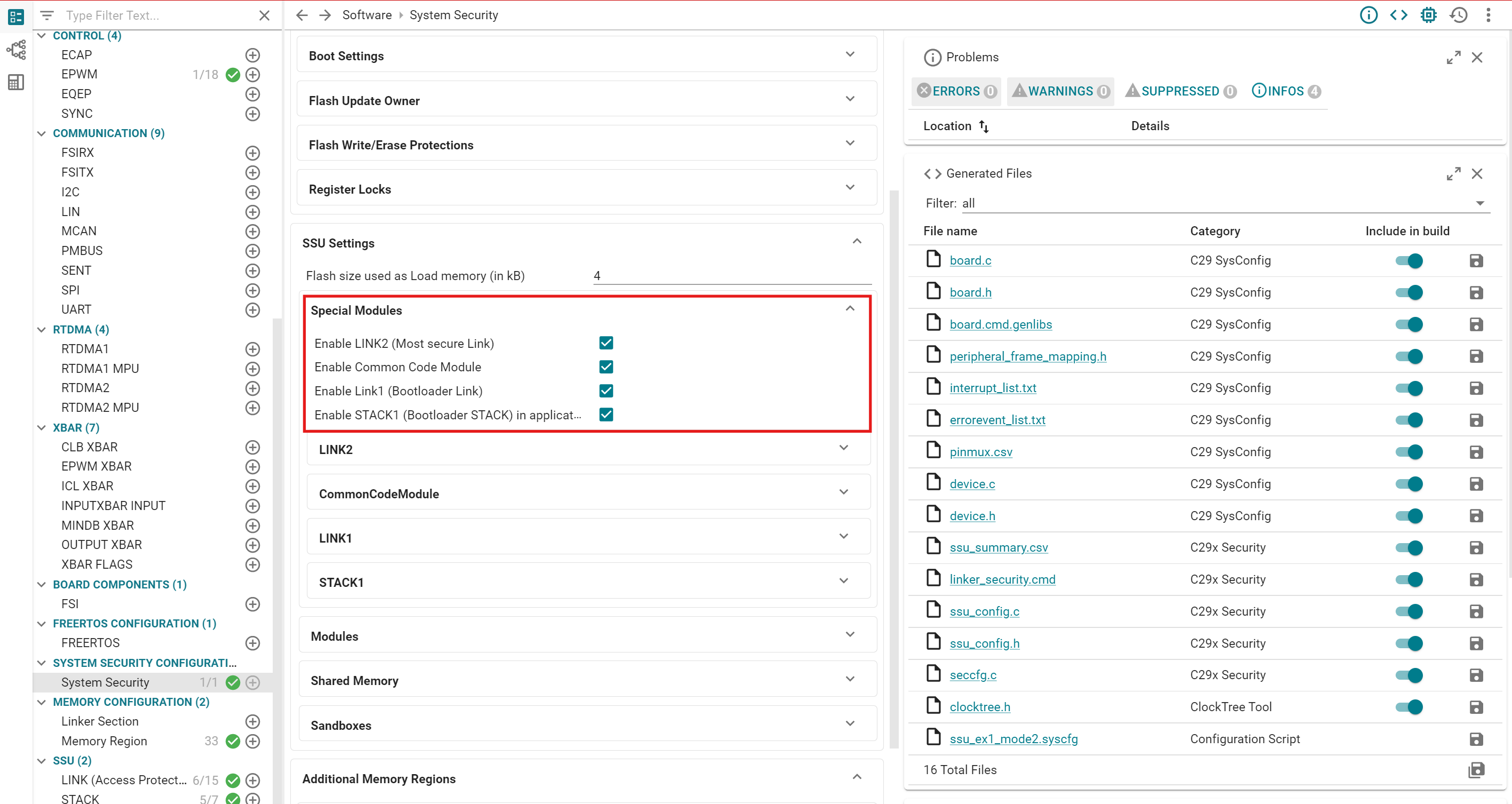  Special Modules Configuration Example