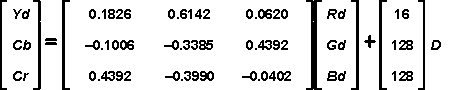 DRA742 DRA752 Conversion from RGB to YCbCr