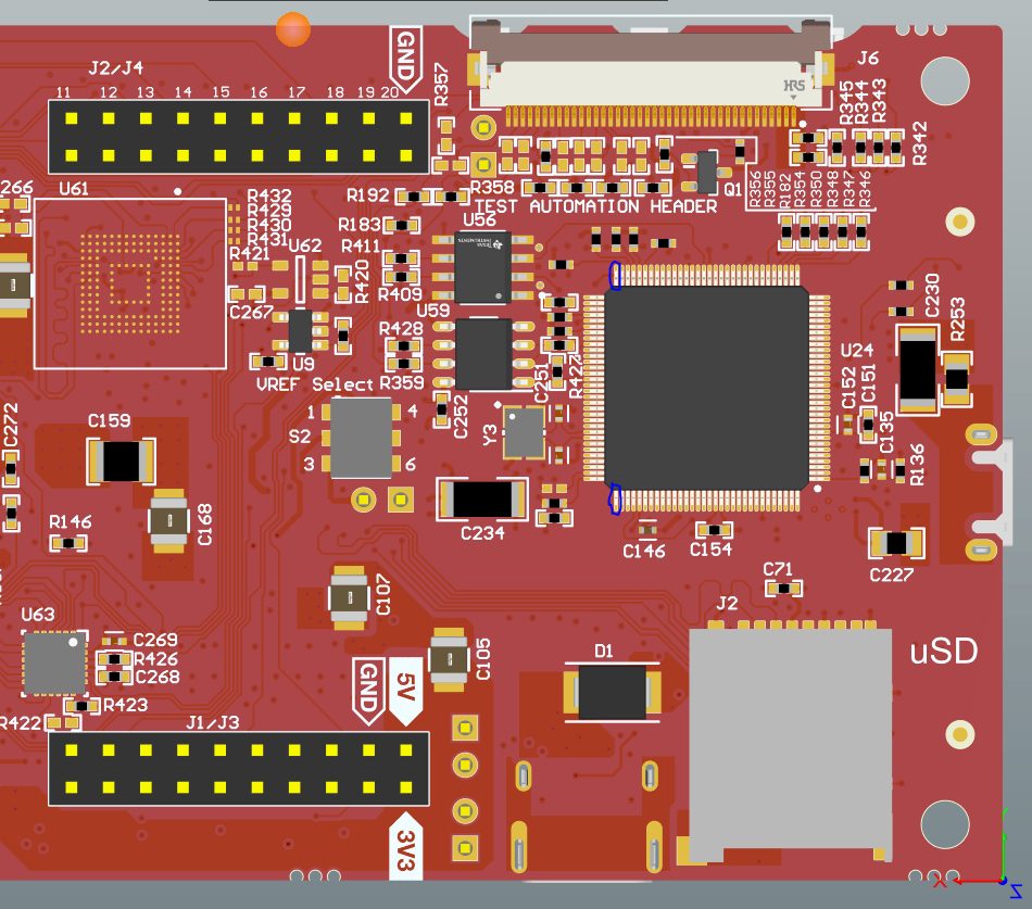 AM263P Location of Pins
                                64 and 97 on U24