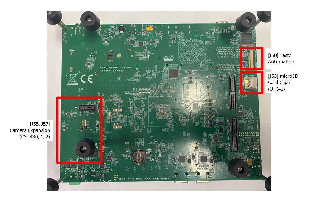 J742S2XH01EVM Key Features and Interfaces
                    (Bottom)