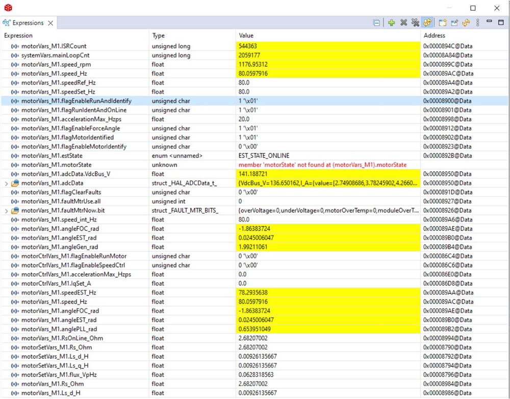 TIEVM-MTR-HVINV Build Level 2: Expressions
                    Window at Run Time