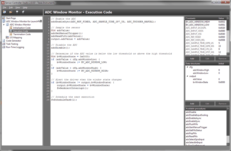  ADC Window Monitor - Execution Code