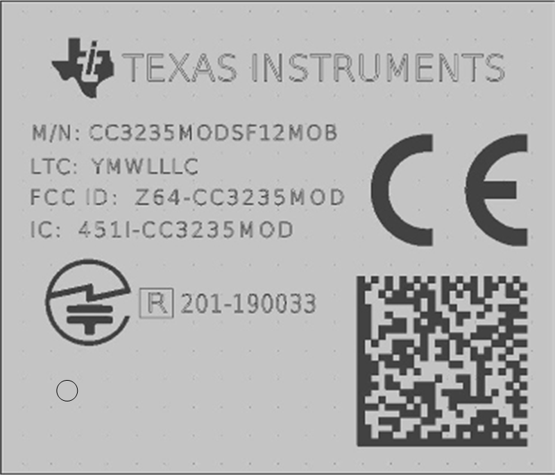 CC3235MODS CC3235MODSF CC3235MODAS CC3235MODASF CC3235MODSF Module Marking