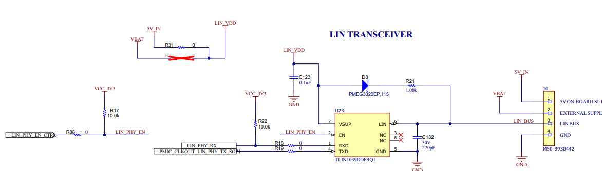 xWRL1432BOOST-BSD LIN PHY Interface