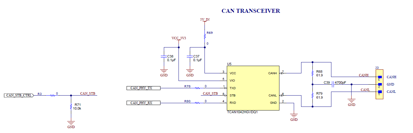 IWRL6432AOPEVM CAN FD PHY Used in the
                    EVM