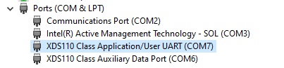 AWRL6844EVM IWRL6844EVM Virtual COM Port