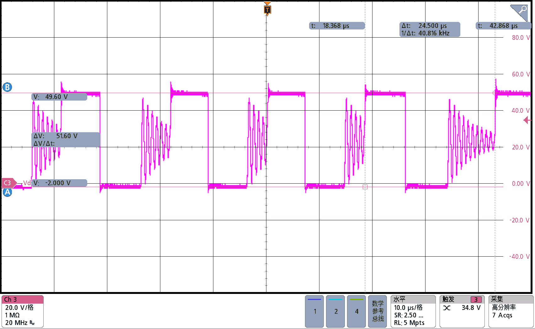 PMP41015 Vds_sec Waveform,
                    85VAC, Full Load