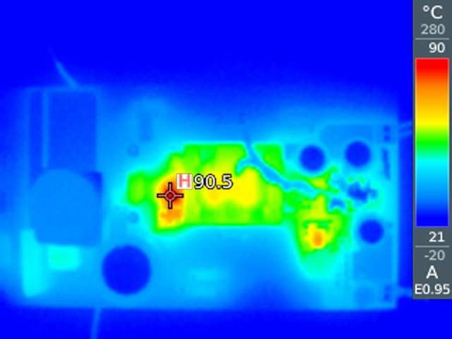 PMP41015 Thermal Image at 115VAC,
                        Full Load