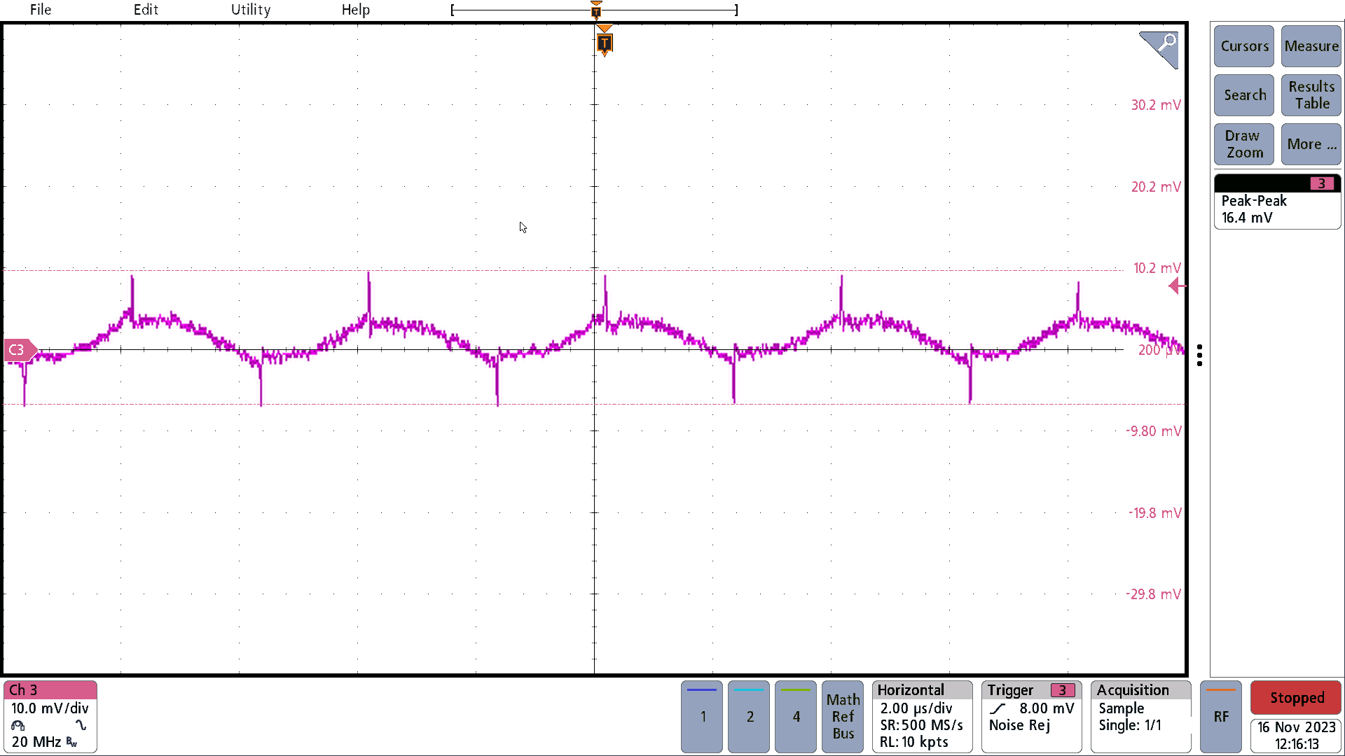 PMP23366 Output Voltage Ripple