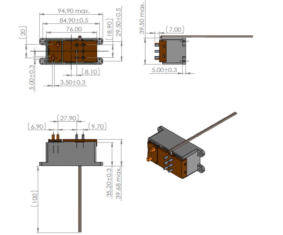 PMP41078 Mechanical Drawing and
                    Dimensions