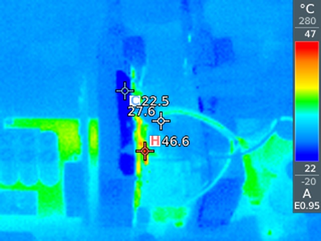 PMP41078 Thermal Image at
                        180Aout, Top View