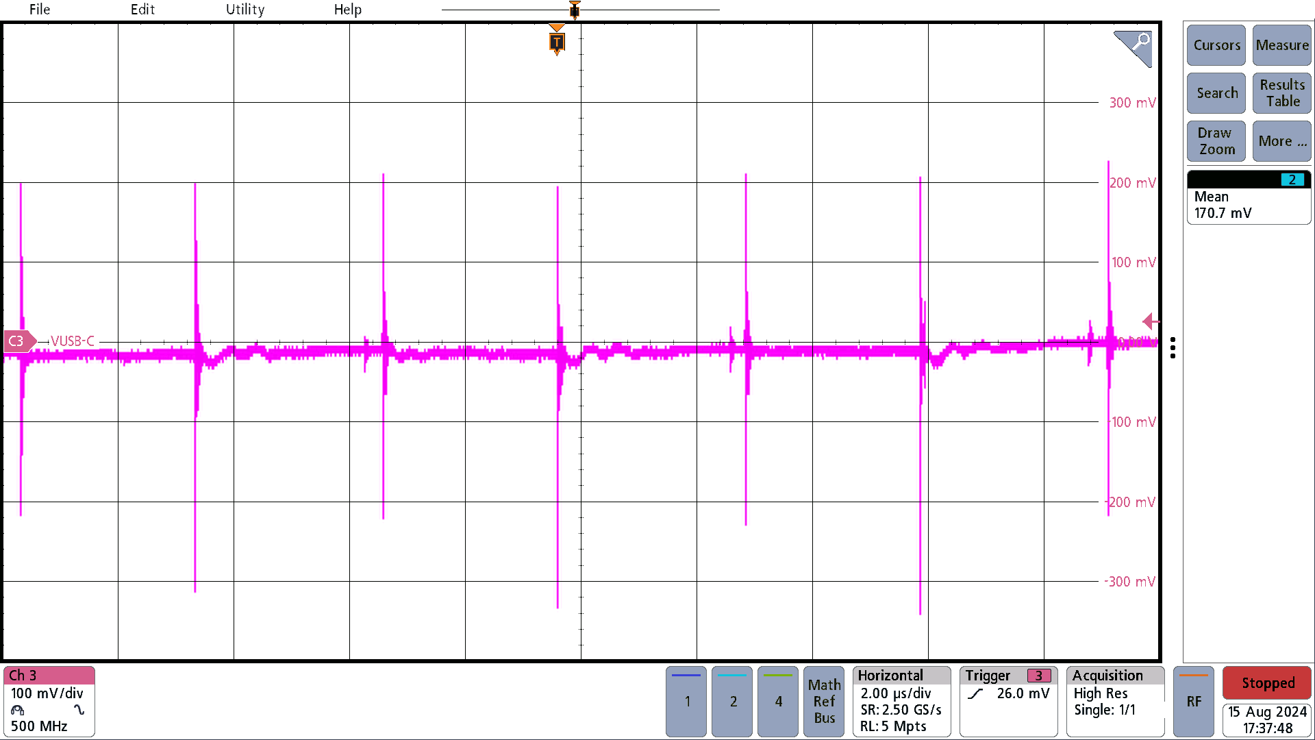 PMP41115 OTG Mode, 48V, 100% Load Ripple