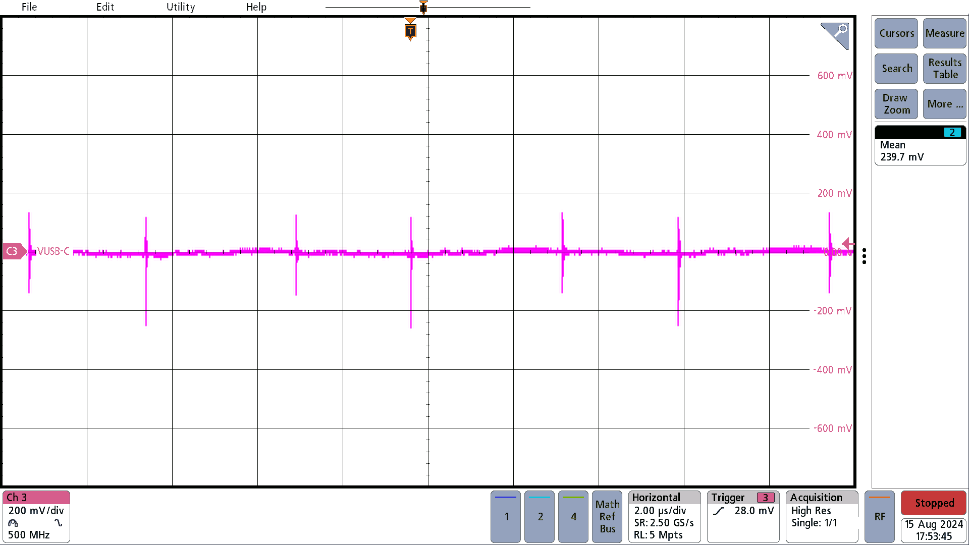 PMP41115 OTG Mode, 48V, 25% Load Ripple