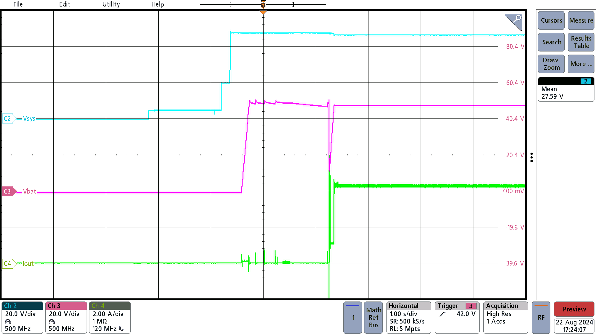 PMP41115 48Vsys to 12S Battery Voltage 50.4V
                        Charge Mode