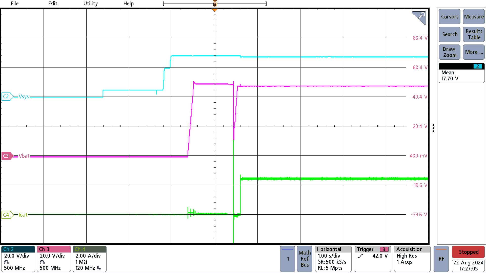 PMP41115 28Vsys to 12S Battery Voltage 50.4V
                        Charge Mode