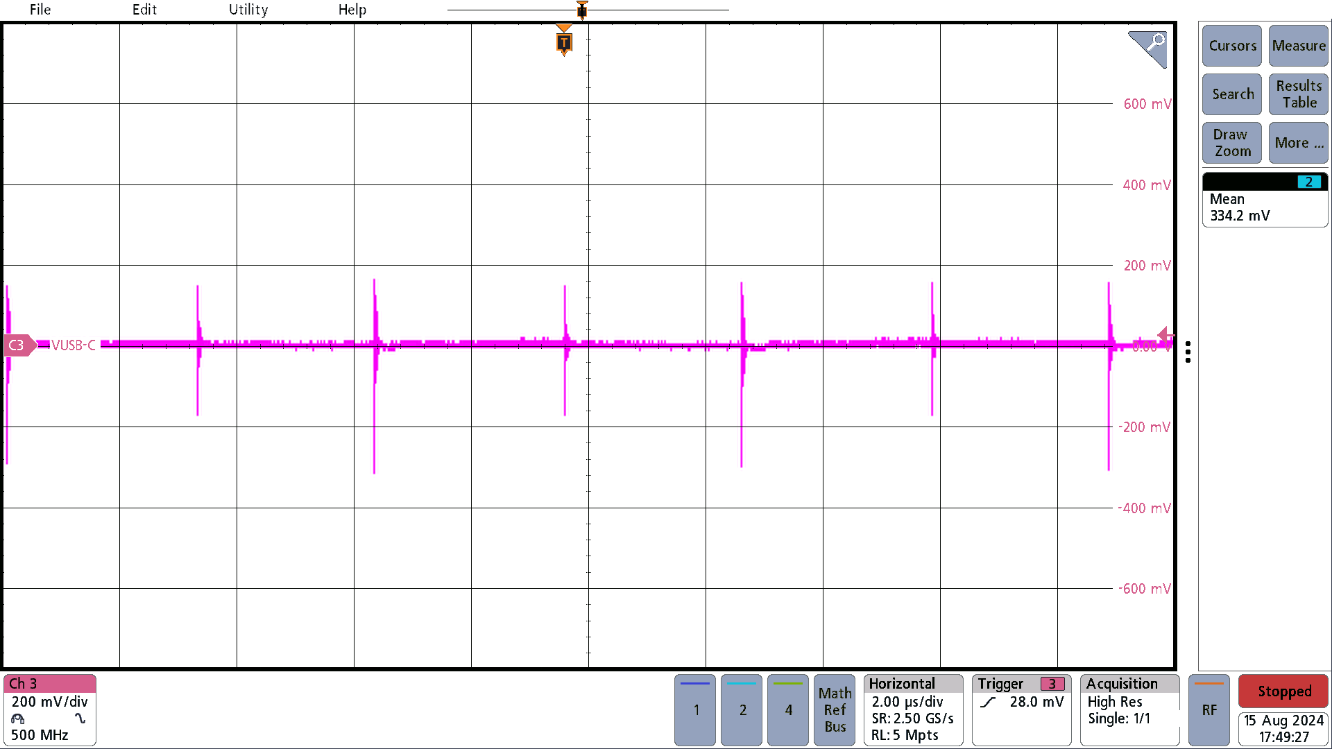 PMP41115 OTG Mode, 48V, 50% Load Ripple