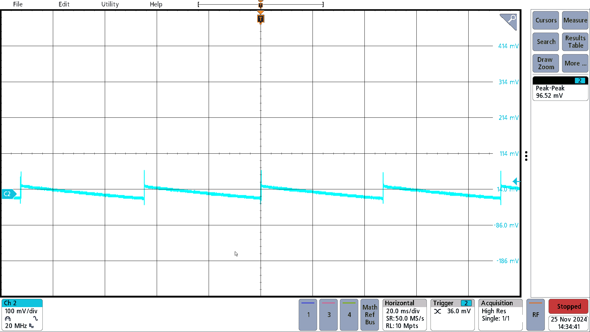 PMP41145 Output Voltage Ripple,
                        115VAC, Open Load