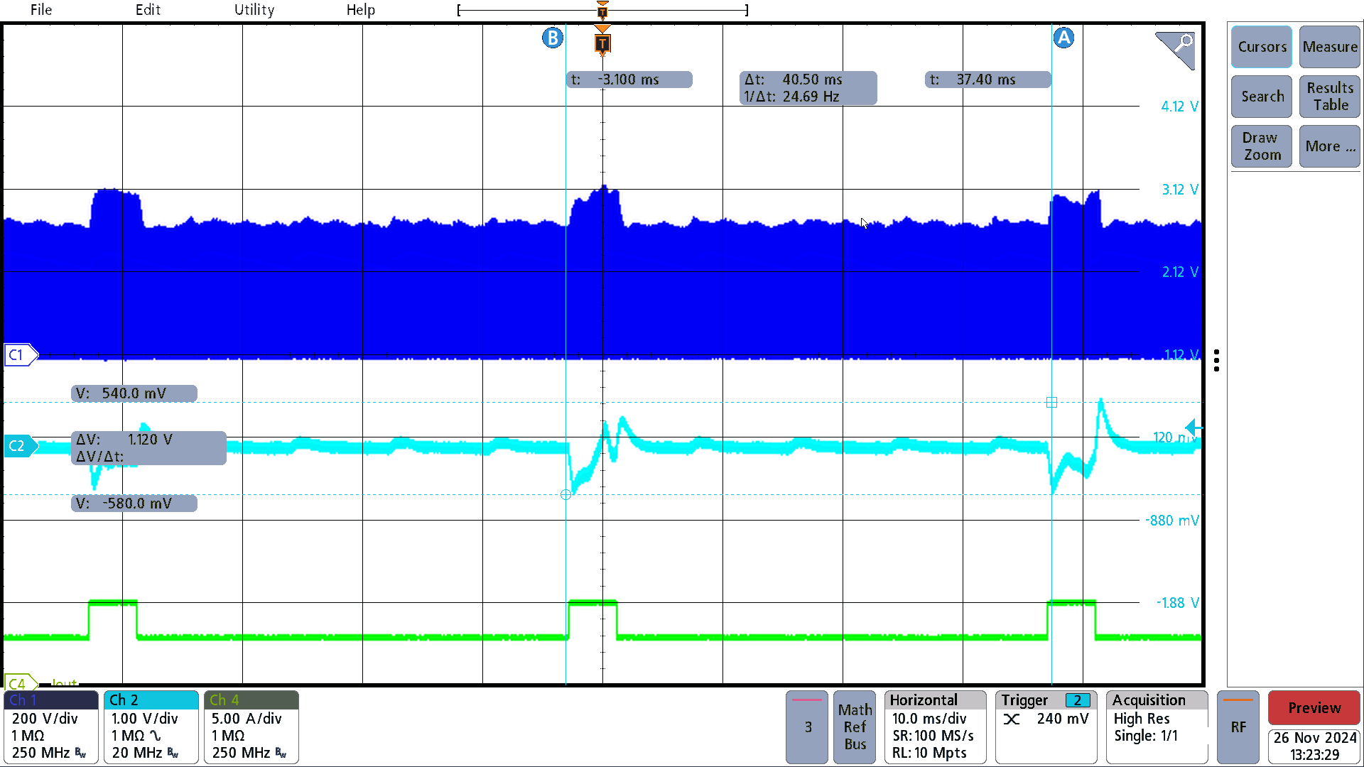 PMP41145 Peak Power, 90VAC, 100W Peak Power 4ms, 58W
                        36ms, Vout Drop 0.58V