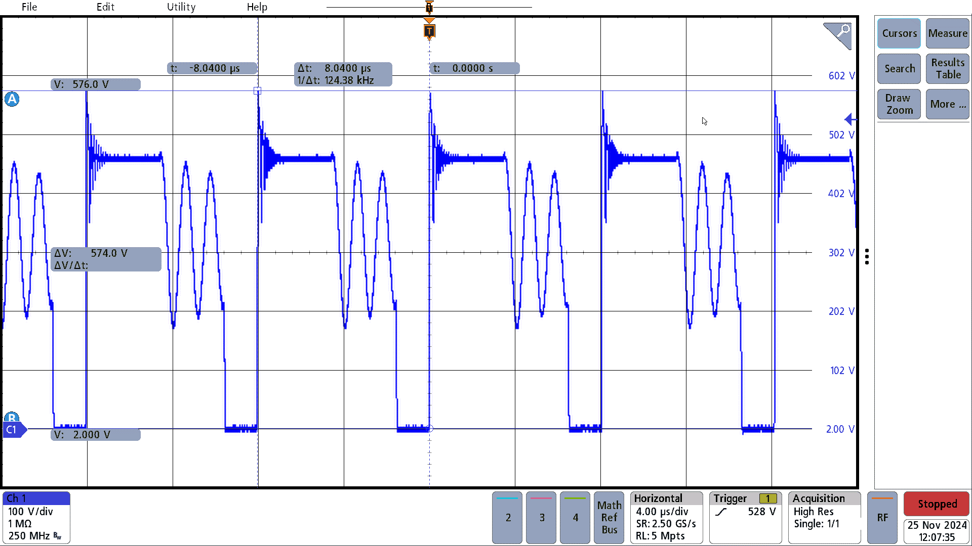 PMP41145 230VAC, Full Load, 3.25A,
                        fsw = 125kHz