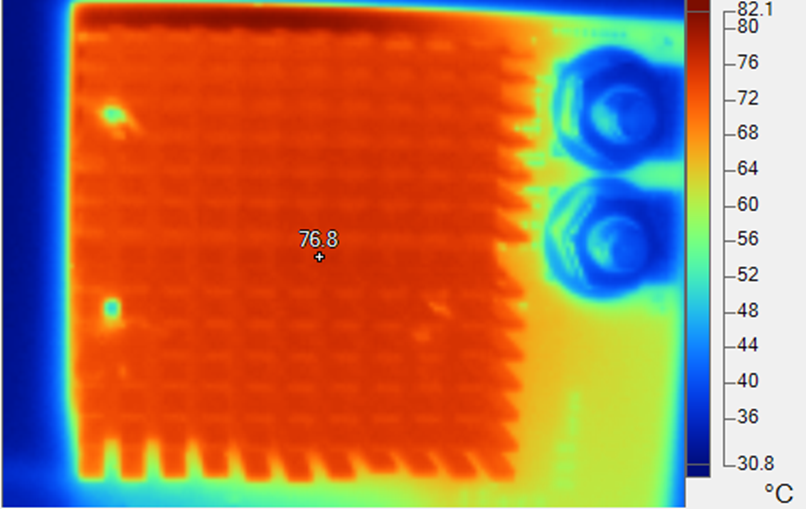 PMP31349 Bottom Side: Heatsink (76°C)