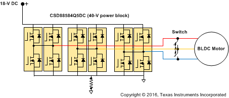 TIDA-00774 tida-00774-test-setup-to-simulate-stall-current-when-motor-is-running.gif