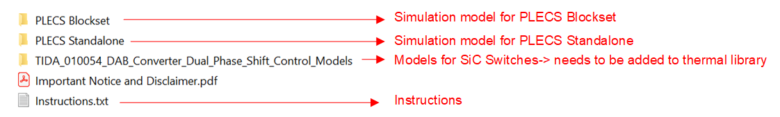 TIDA-010054 PLECS Simulation - Folder
                    Overview