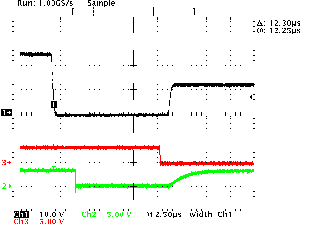 TIDA-010263 tREN Low Measurement Zoomed in After Wake Pulse