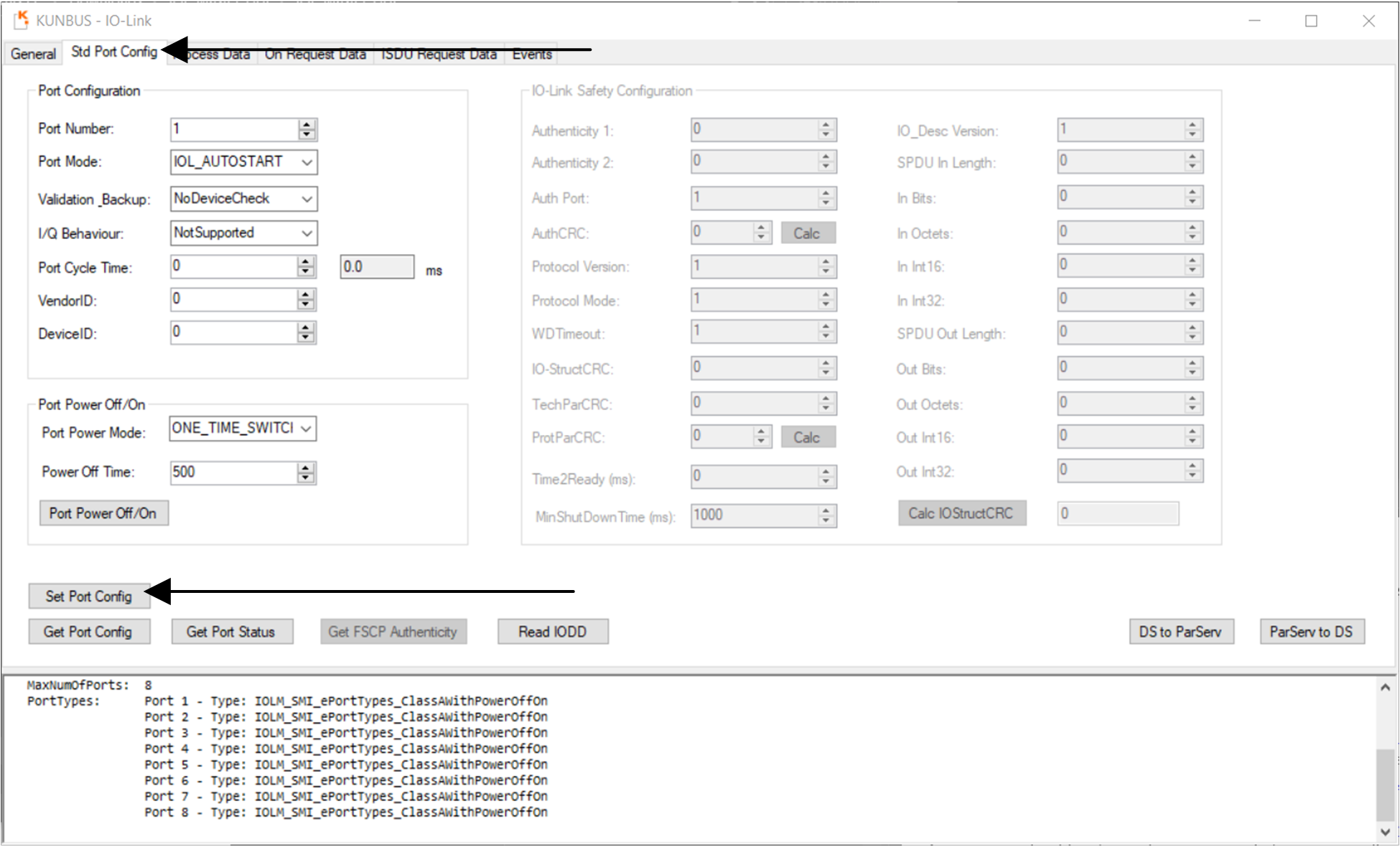 TIDA-010263 TIDA-010234 Configure
                    Port