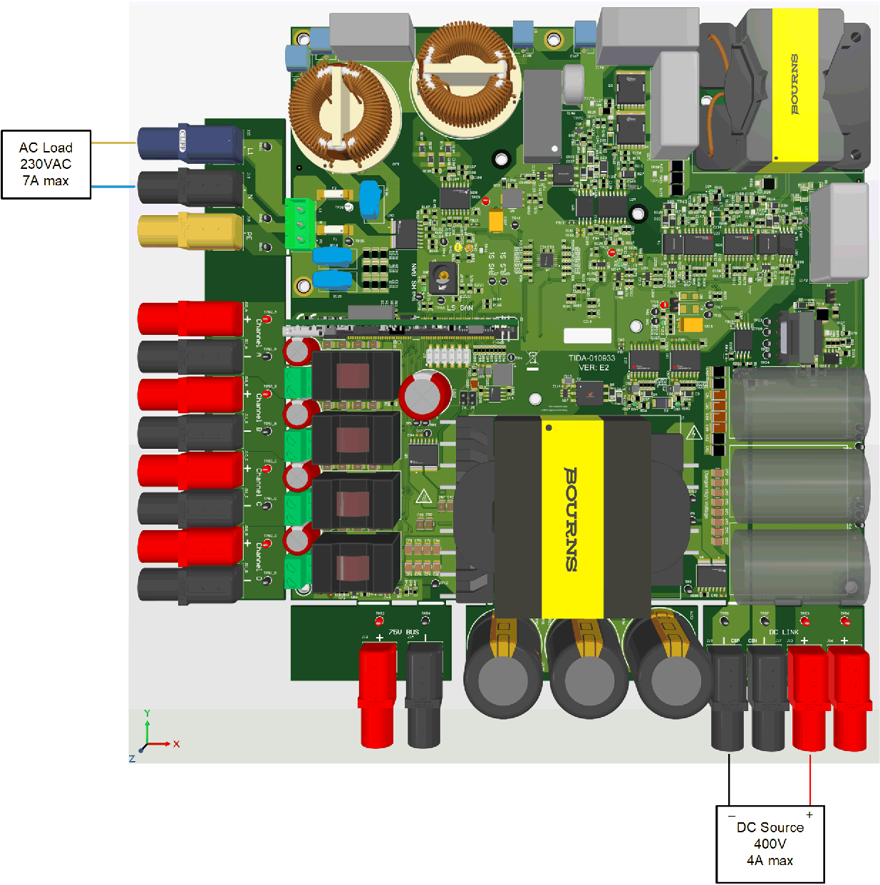 TIDA-010933 DC/AC Board Connections for test