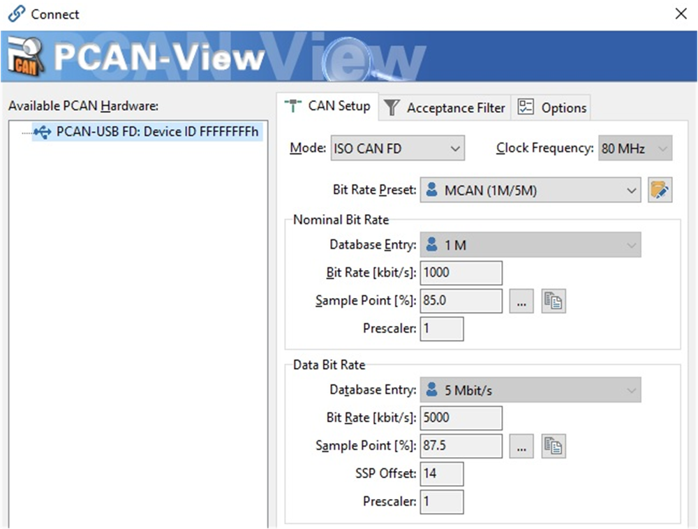 TIDM-02018 PCAN-View Setup