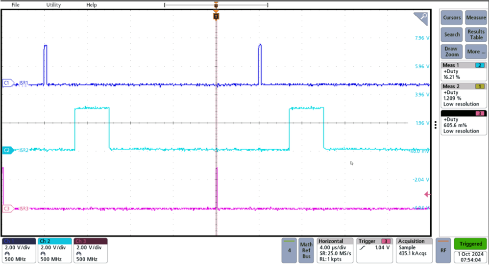 TIDA-010090 ISR Execution Time for One Channel