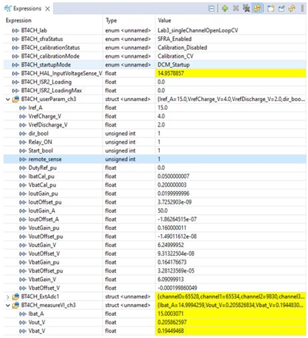 TIDA-010090 Lab 3 Expression Window, Closed Loop