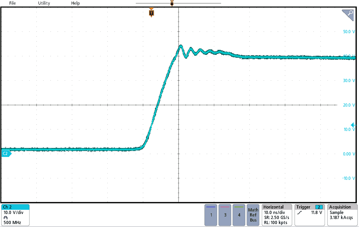 TIDA-010949 Switching Node Waveform With Full Load, Boost Stage