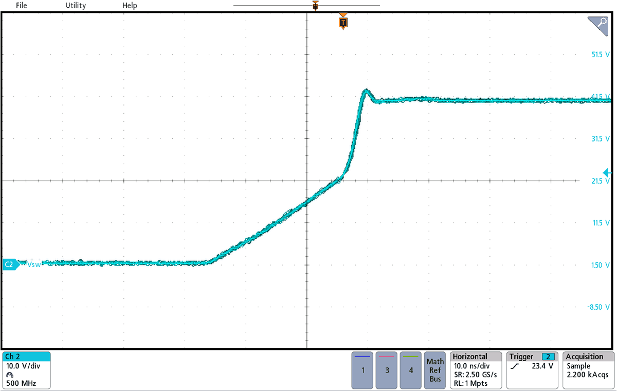 TIDA-010949 No Load Switching Node Waveform, Buck Stage