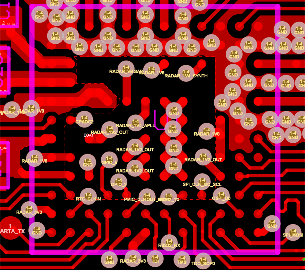 TIDEP-01033 No Via-in-Pad for BGA
                    Fanout